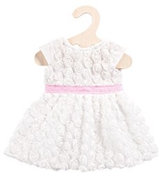 Heless Puppenkleid Blumen weiß rosa 35-45cm Puppenkleidung