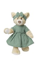 Heless Puppenkleid Bio-Baumwolle Salbeigrün mit Haarband 35-45 cm-2