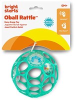Oball Rassel Baby Spielzeug - Grün Blau - Flexibel und leicht-3