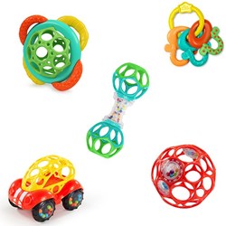 Oball Babyspielzeug Set - Soothers & Shakers 5-teiliges Geschenkset Multicolor