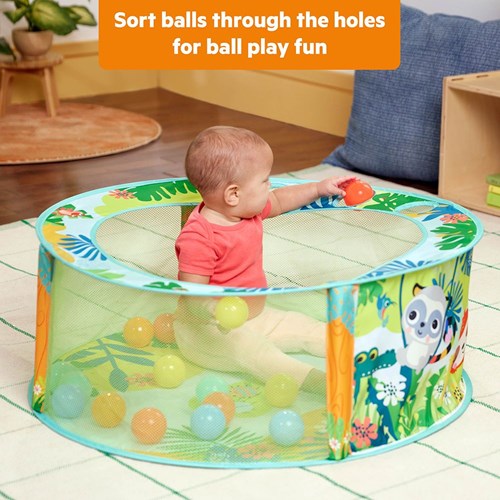 Bright Starts Rowdy Rainforest Stow & Go Ball Pit-2