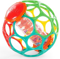Oball Babyspielzeug Regenmacher - flexible Rasselball, Greifspielzeug