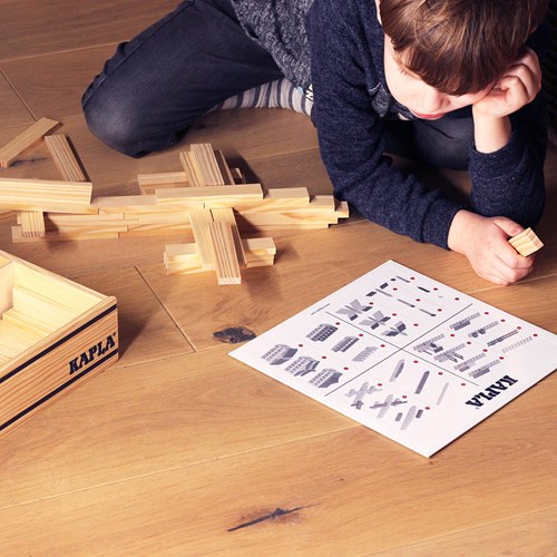 Kapla Holz-Bauklötze 100 Stück im Kasten - natürliches Spielzeug-2