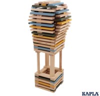 Kapla Bauset - Holz Konstruktionsspielzeug 120 Bausteine blau, gelb, grün-2