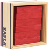 Kapla Kapla - 40 SQUARES - Colored planks red