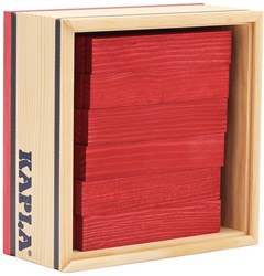 Kapla Kapla - 40 SQUARES - Colored planks red