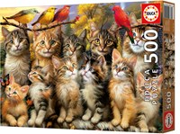 Educa Puzzle Katzen und Vögel 500 Teile Tiere Puzzle-2