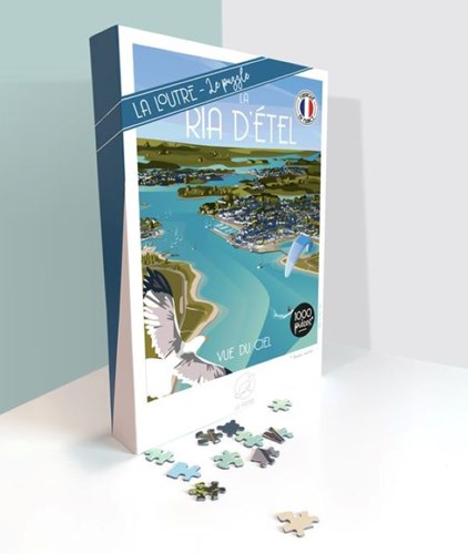 La Loutre Puzzle 1000 Teile - Luftaufnahme Ria d'Etel Landschaft-2