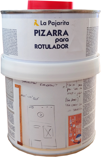 La Pajarita peinture à la craie blanche - deux composants pour tableau