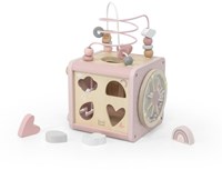 Label Label Aktivitätswürfel Holzspielzeug rosa Perlenlabyrinth