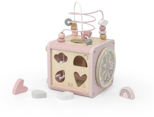 Label Label Aktivitätswürfel Holzspielzeug rosa Perlenlabyrinth