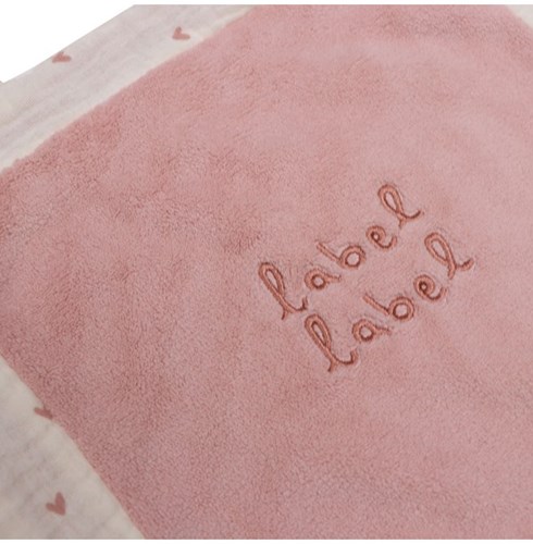 Label Label Schmusetuch rosa Herzen nachhaltige Baumwolle Baby-2