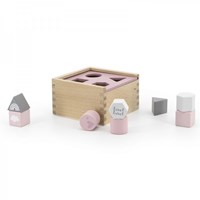 Label Label Holz-Formenbox rosa - pädagogisches Spielzeug für Kleinkinder
