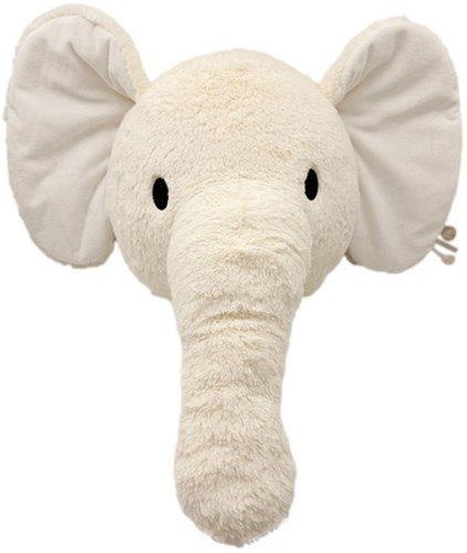 Label Label Wanddekoration Elefant Elly ivory recyceltes Plüsch 3D