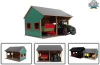 Kids GLOBE landwirtschaftlicher Spielzeugschuppen für 2 Fahrzeuge 1:16 Holz