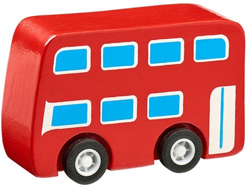 Lanka Kade Holzspielzeug Bus - Mini Bus rot für Kinder