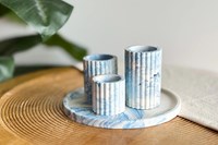 Little Creations Kit DIY Résine - Bougeoirs et Plateau Pigment Bleu