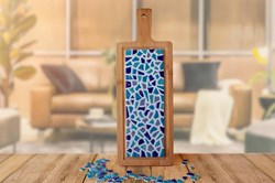 Little Creations Planche à servir mosaïque DIY bleue - Kit créatif