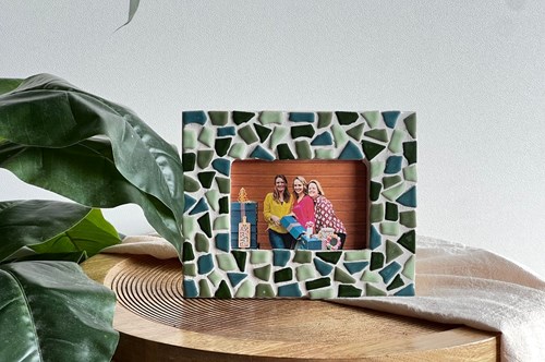 Little Creations cadre photo mosaïque vert kit DIY cadeau adulte