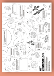 Little Creations XXL Ausmalbild Sonnensystem Entdeckerposter 84x60 cm