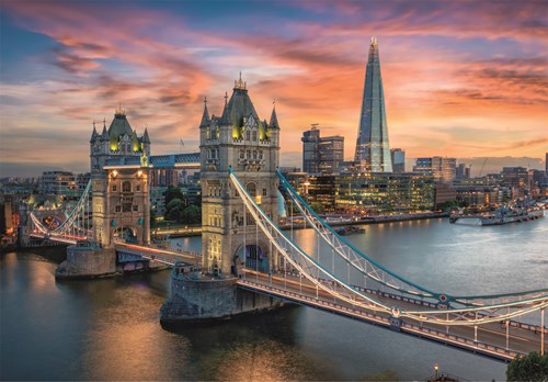 Clementoni puzzle 1500 pièces London Twilight compact box paysage