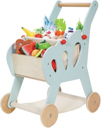 Le Toy Van chariot de courses en bois jouet avec sac - Bois FSC