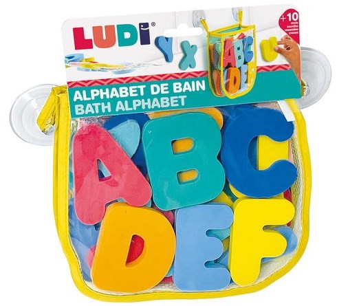 Ludi Badespielzeug Alphabet Set - bunte Schaumstoffbuchstaben fürs Bad