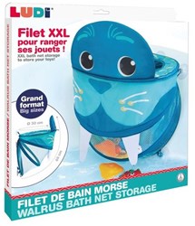Ludi filet de bain XXL morse - filet de rangement pour jouets de bain multicolore