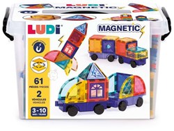 Ludi jouet magnétique véhicules coffret de construction 63 pièces