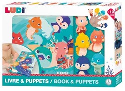 Ludi livre de bain avec marionnettes à doigt - jouet interactif pour tout-petits