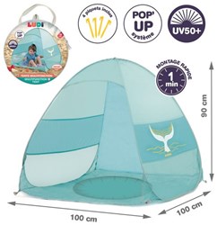 Ludi aire de jeux piscine tente pop-up UV50+ XXL bébé bleu multicolore