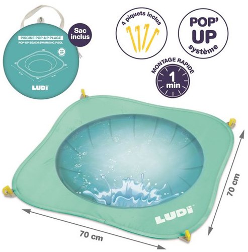 Ludi piscine enfant pop-up bain de plage pour bébé jeux extérieurs
