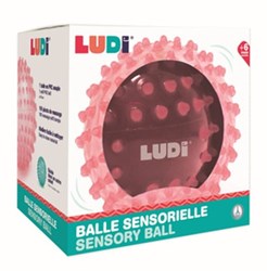 Ludi balle sensorielle rose - jouet bébé pour motricité et toucher
