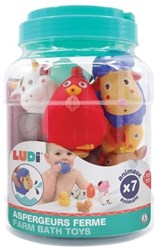 Ludi jouet de bain animaux de la ferme aspergeurs colorés PVC