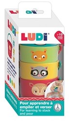Ludi seaux de bain empilables multicolores pour bébés