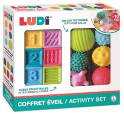Ludi set de jouets sensoriels - balles et cubes motricité - jouet éducatif