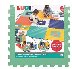 Ludi tapis de jeu Jumbo - tapis puzzle en mousse coloré pour enfants