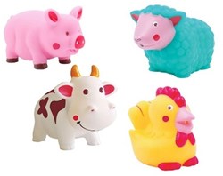 Ludi jouet de bain animaux de la ferme gicleurs colorés pour bébé