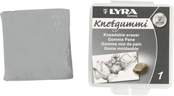 Lyra Knetgummi grau im Döschen - flexibler und formbarer Radiergummi