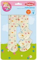 Heless collants de poupée avec chaussettes Confetti 28-35cm vêtements de poupée