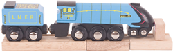 Bigjigs Holz-Dampflokomotive Zug - Mallard Nachbildung Spielzeug