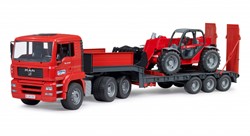 Bruder Bruder MAN TGA dieplader met Manitou MLT633 verreiker