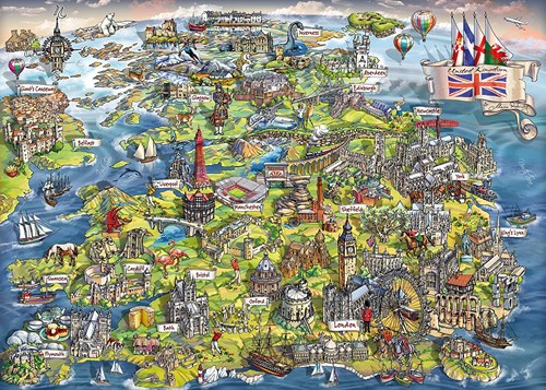 Gibsons Puzzle Beautiful Britain 1000 Teile Puzzle