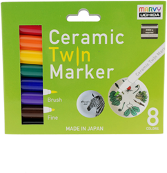 Marvy Uchida Marvy Uchida Keramik-Twin-Marker-Set Basic 8-teilig