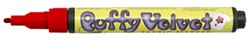 Marvy Uchida Marvy Uchida Puffy Velvet Textilmarker Rot