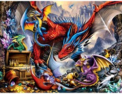 Master Pieces puzzle Dragon's Horde EZ Grip 300 pièces carton