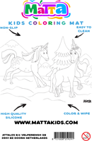 Matta Kids Einhorn Tischset - wiederverwendbare Mal- und Wischunterlage-2