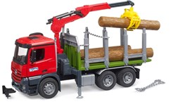 Bruder Kranwagen MB Arocs Holztransport mit Ladekran und Greifer Spielzeug