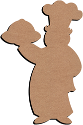 Gomille figurine chef MDF décoration créative 58 cm jouet créatif