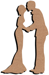 Gomille figurine couple MDF 26 cm jouet décoration bricolage